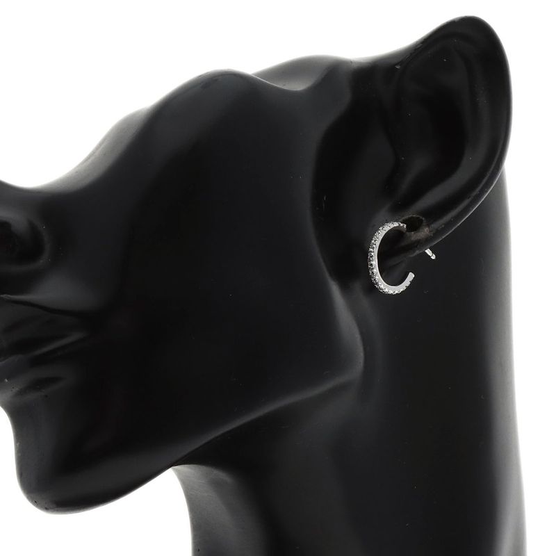 Tiffany & Co. Metro Hoop Diamond Earrings 18K White Gold