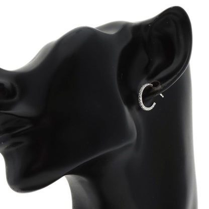 Tiffany & Co. Metro Hoop Diamond Earrings 18K White Gold