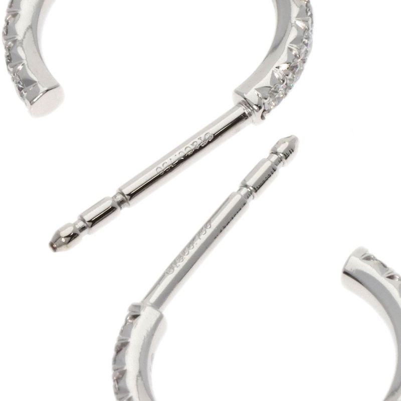 Tiffany & Co. Metro Hoop Diamond Earrings 18K White Gold