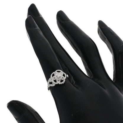 Chanel Camellia Collection Diamond Ring 18K White Gold