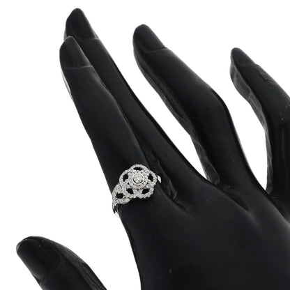 Chanel Camellia Collection Diamond Ring 18K White Gold