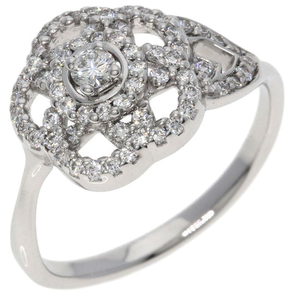Chanel Camellia Collection Diamond Ring 18K White Gold