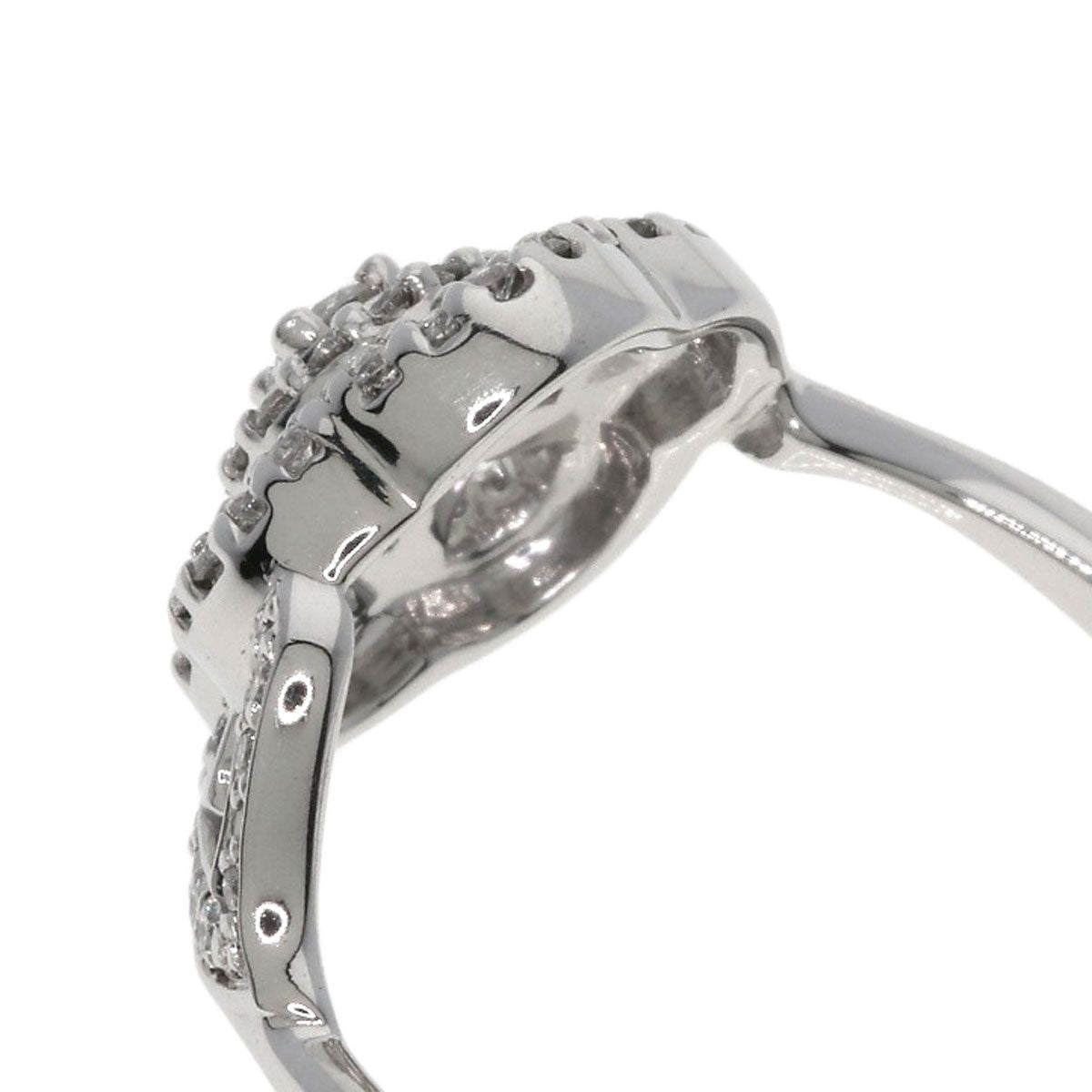 Chanel Camellia Collection Diamond Ring 18K White Gold