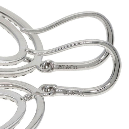 Tiffany & Co. Metro Double Circle Drop Diamond Earrings 18K White
