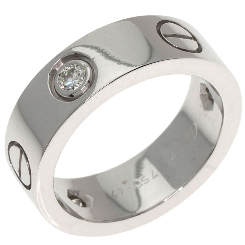 Cartier Love Ring Diamond 47 Ring 18K White Gold