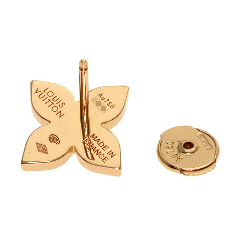 Louis Vuitton Star Blossom Diamond One Side Only Earrings 18K Pink Gold