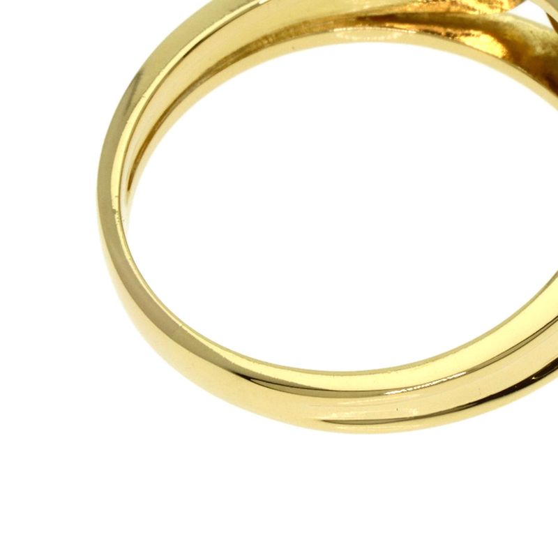 Dior Logo Diamond Ring 18K Yellow Gold