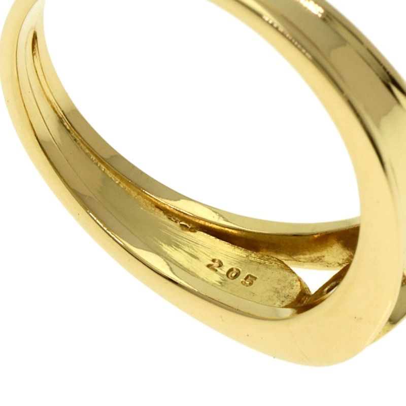 Dior Logo Diamond Ring 18K Yellow Gold
