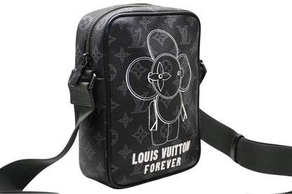 Louis Vuitton Danube PM Vivienne Shoulder Bag Monogram Shadow Leather Black — view 4
