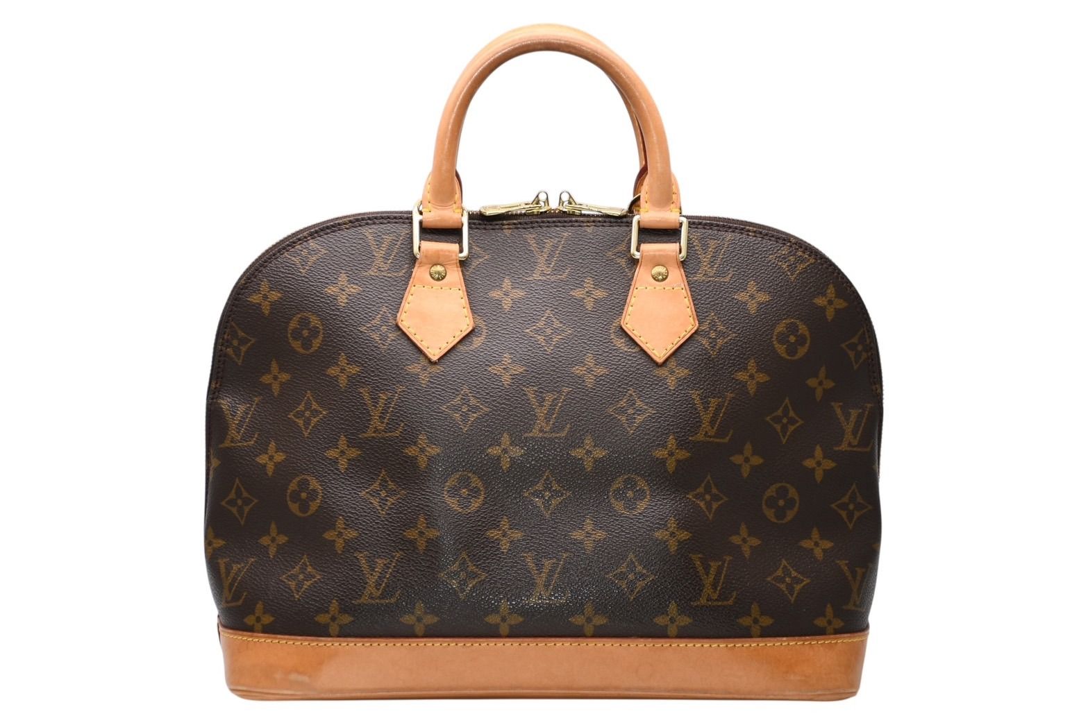 Louis Vuitton Alma PM Handbag Monogram Brown Gold