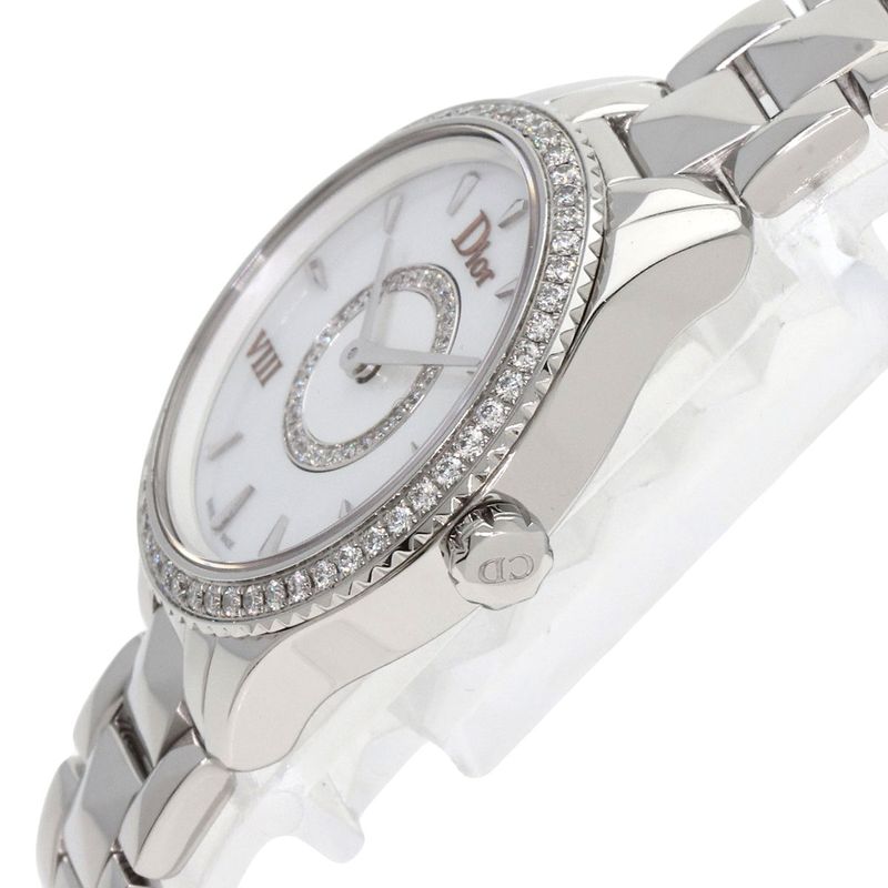Dior Montaigne Diamond Bezel Watch SS