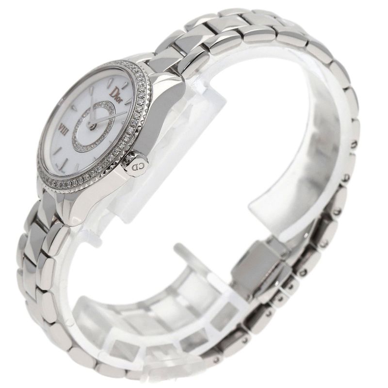 Dior Montaigne Diamond Bezel Watch SS