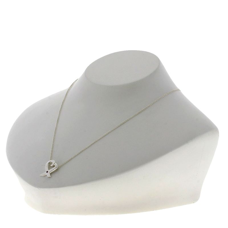Tiffany & Co. Loving Heart Pink Saffiano Necklace