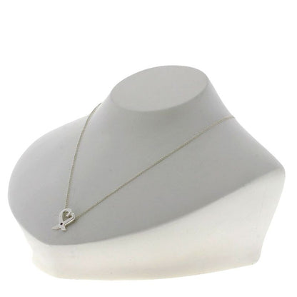 Tiffany & Co. Loving Heart Pink Saffiano Necklace