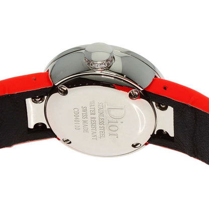 Dior Christian la Mini DI Diamond Watch SS Leather