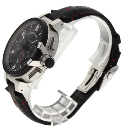 Louis Vuitton Tambour Chronograph Gmt Evolution Watch SS Leather