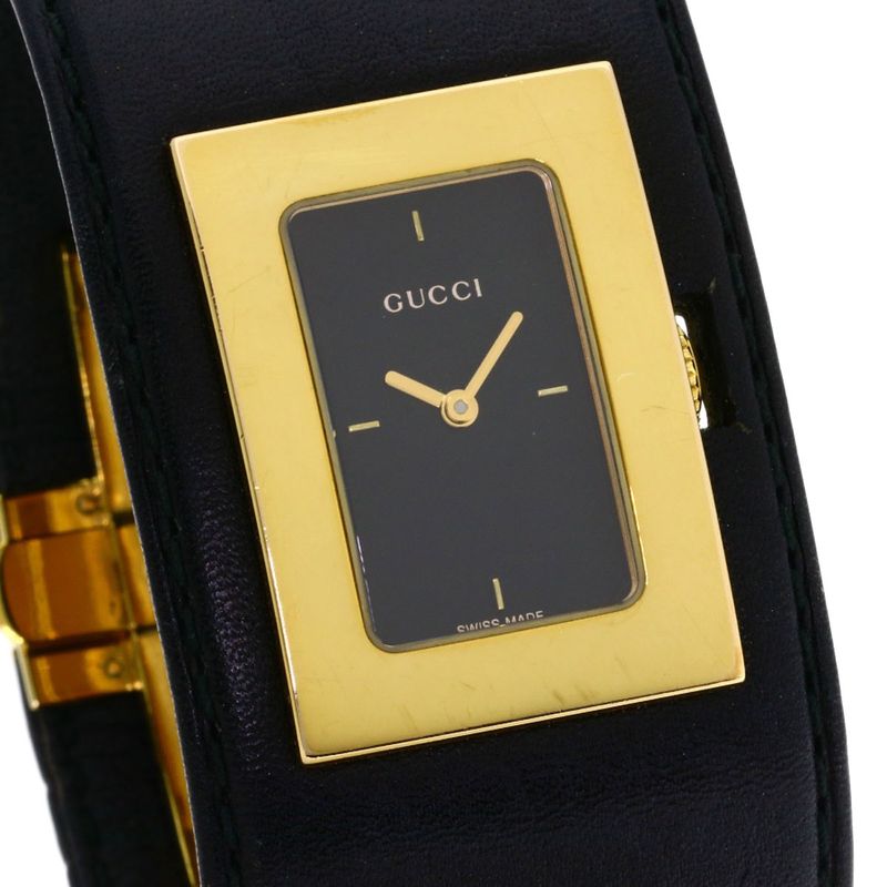 Gucci Square Face Watch Leather
