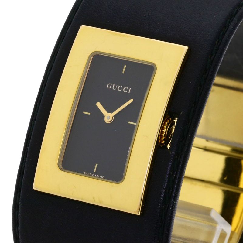 Gucci Square Face Watch Leather