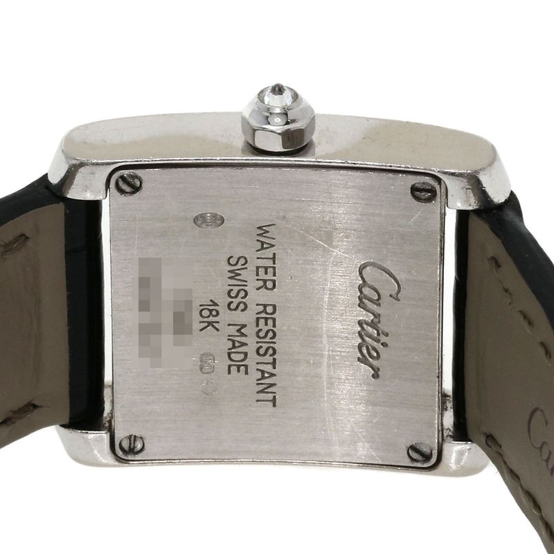 Cartier Tank Francaise SM Diamond Bezel Watch 18K White Gold