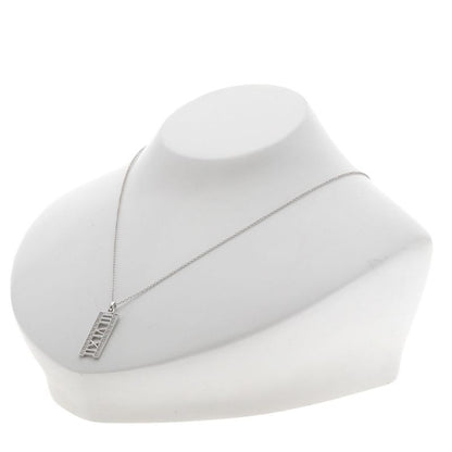 Tiffany & Co. Atlas Bar Diamond Necklace 18K White Gold