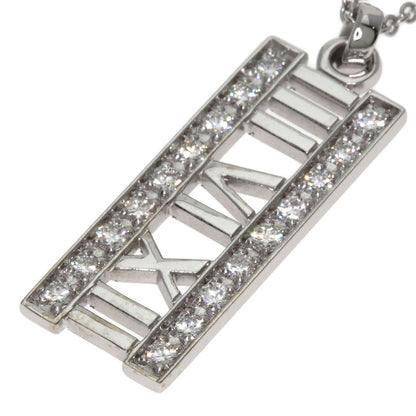 Tiffany & Co. Atlas Bar Diamond Necklace 18K White Gold