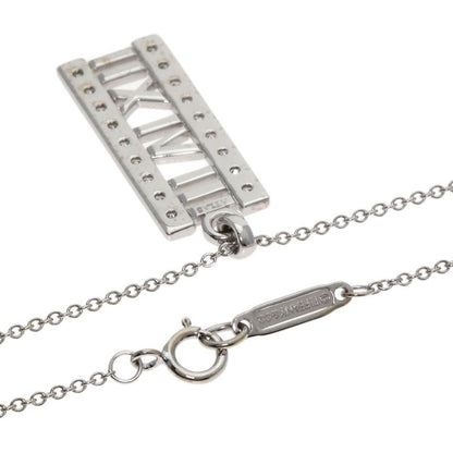 Tiffany & Co. Atlas Bar Diamond Necklace 18K White Gold