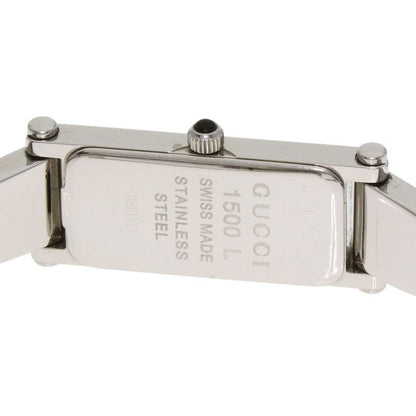 Gucci Square Face Bangle Pink Shell Watch SS