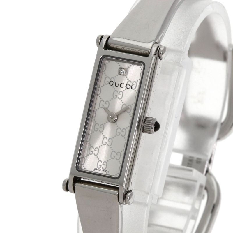 Gucci GG Square Face Bangle Watch SS