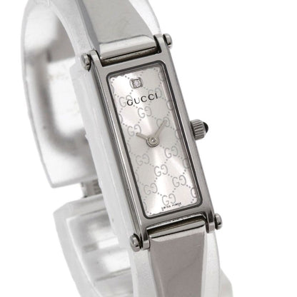 Gucci GG Square Face Bangle Watch SS