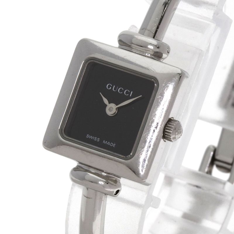 Gucci Square Face Bangle Watch SS