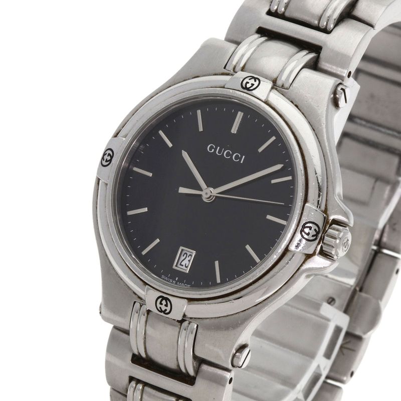 Gucci Round Face Watch SS