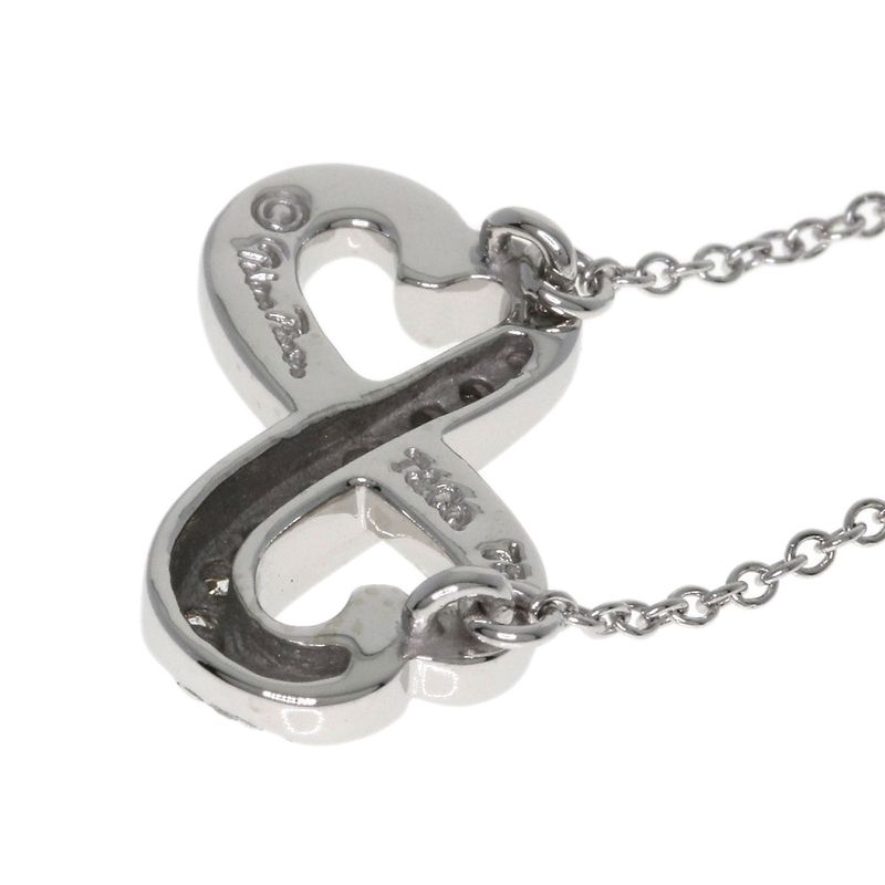 Tiffany & Co. Double Loving Heart Diamond Necklace 18K White Gold