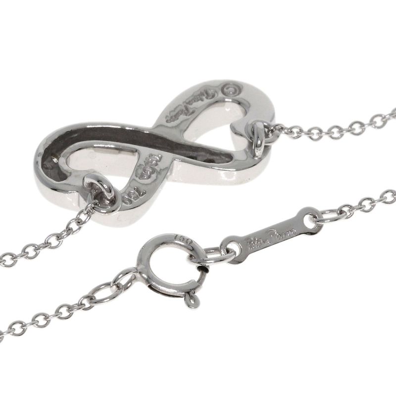Tiffany & Co. Double Loving Heart Diamond Necklace 18K White Gold