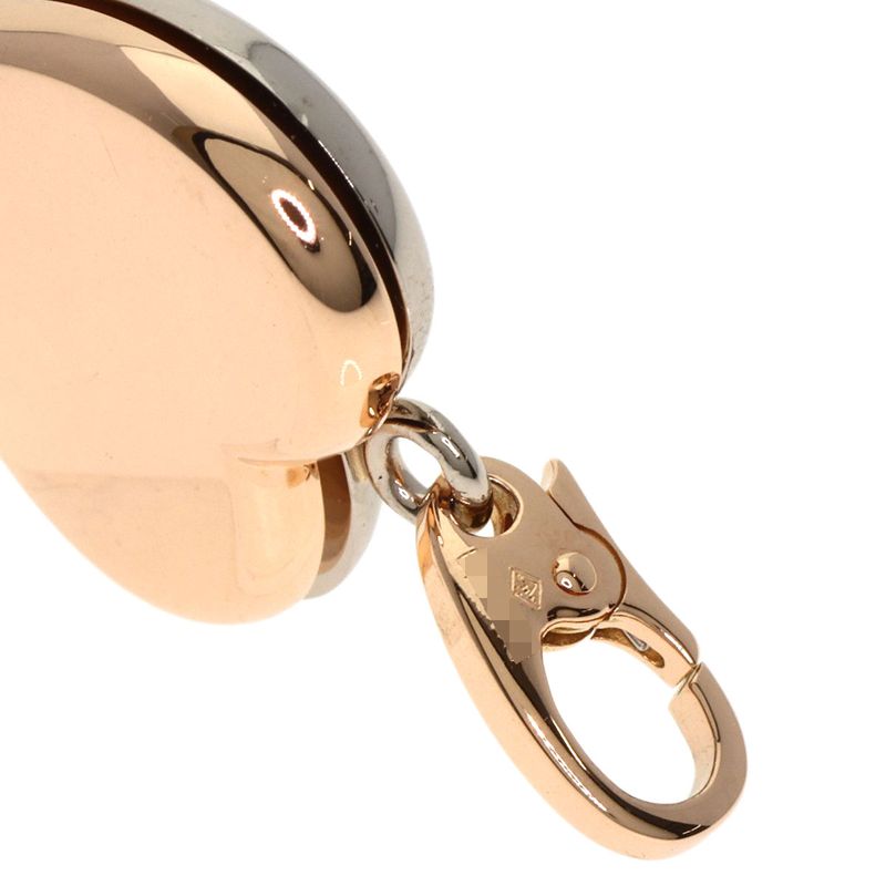 Cartier Double Heart Charm Pendant Top 18K Pink Gold 18K White