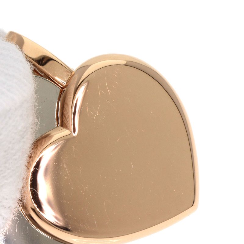 Cartier Double Heart Charm Pendant Top 18K Pink Gold 18K White