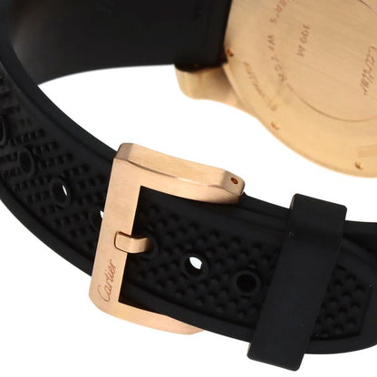 Cartier Caliber de Diver Watch 18K Pink Gold Rubber
