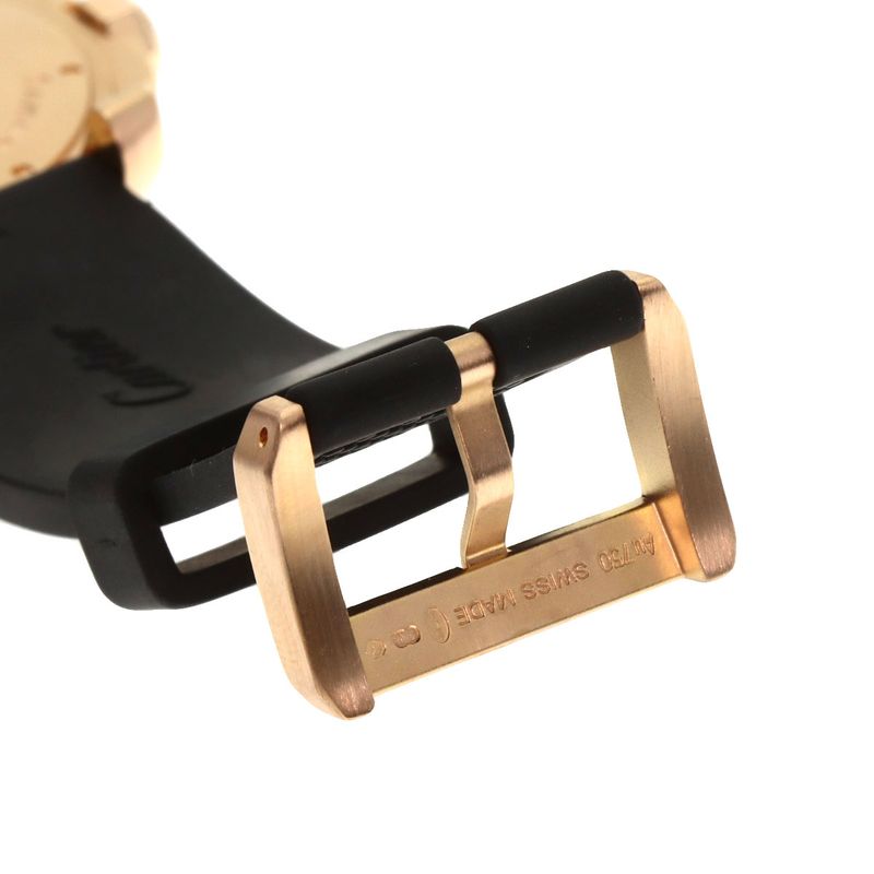 Cartier Caliber de Diver Watch 18K Pink Gold Rubber
