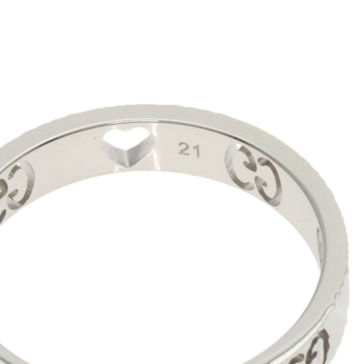 Gucci Icon Heart Ring 18K White Gold