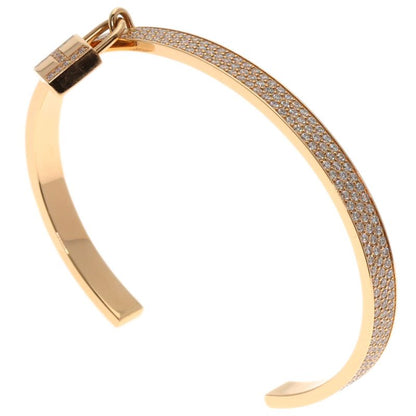 Hermes Kelly Clochette Pave Diamond Bracelet 18K Pink Gold