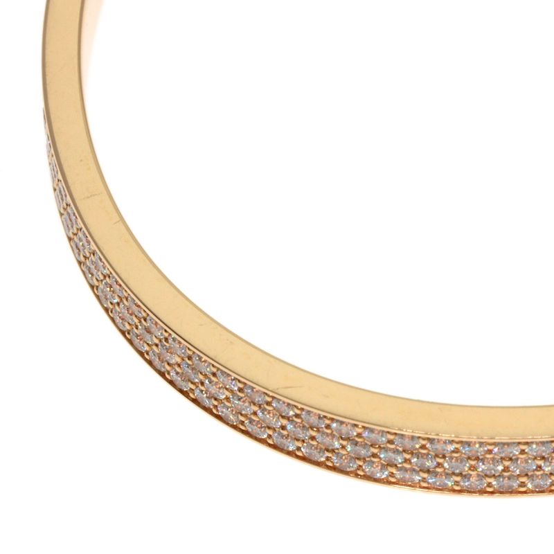 Hermes Kelly Clochette Pave Diamond Bracelet 18K Pink Gold