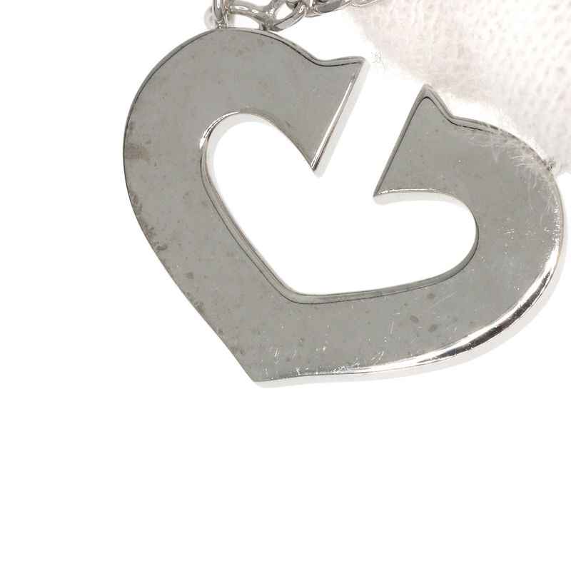 Cartier C Heart Necklace 18K White Gold