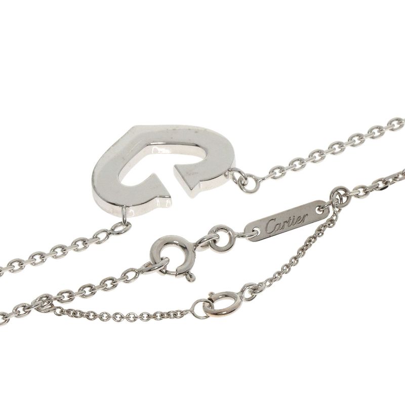 Cartier C Heart Necklace 18K White Gold