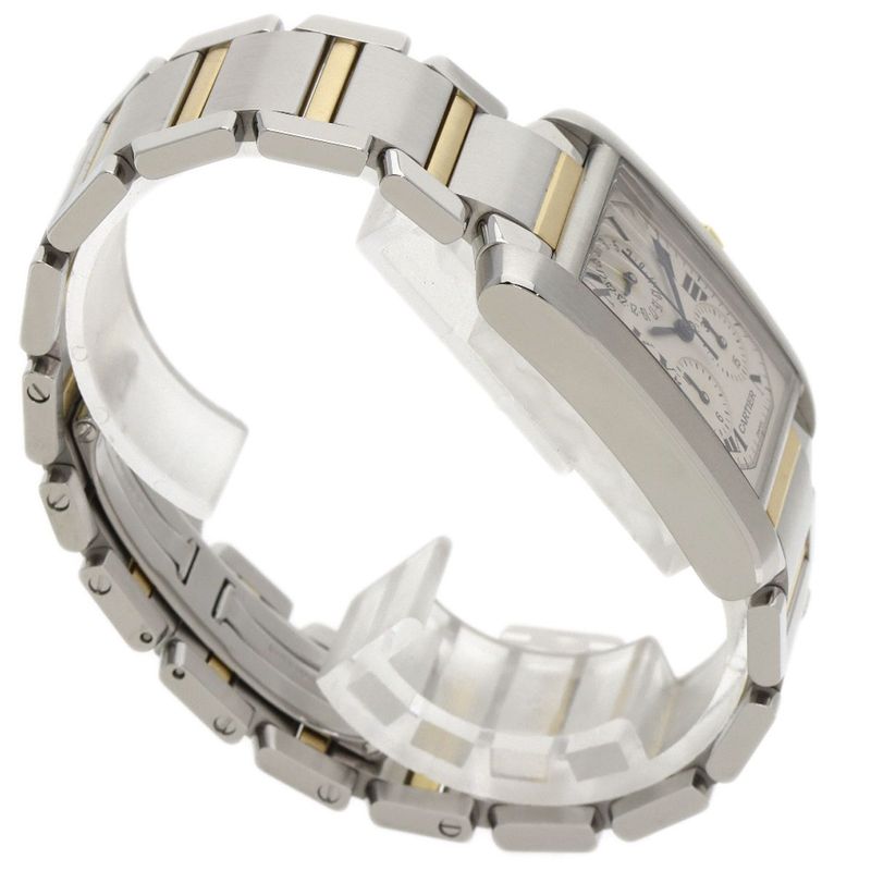 Cartier Tank Francaise Chrono Reflex Watch SS Yellow Gold