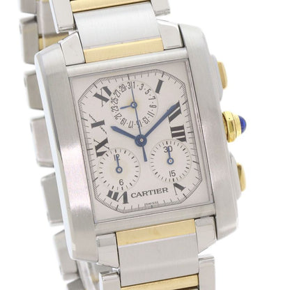 Cartier Tank Francaise Chrono Reflex Watch SS Yellow Gold