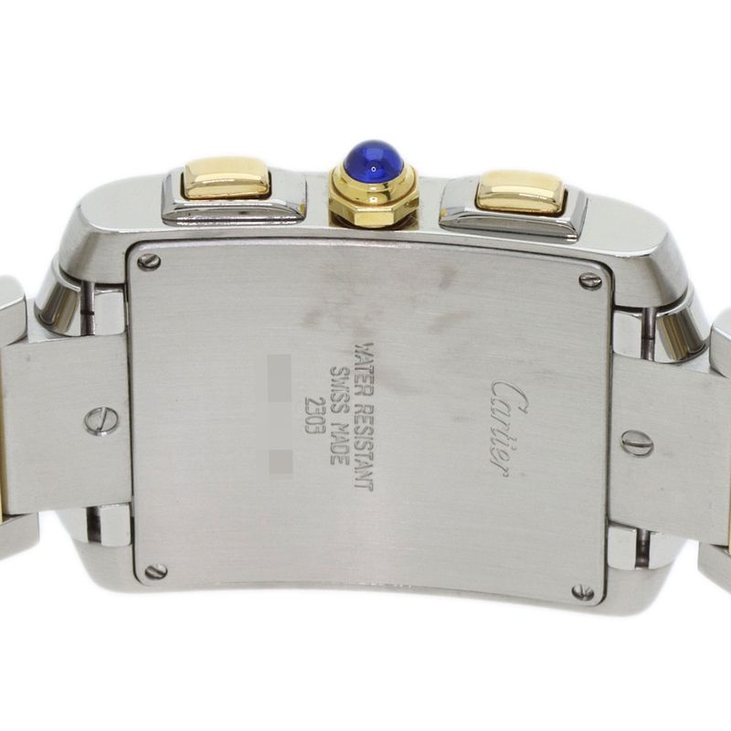 Cartier Tank Francaise Chrono Reflex Watch SS Yellow Gold