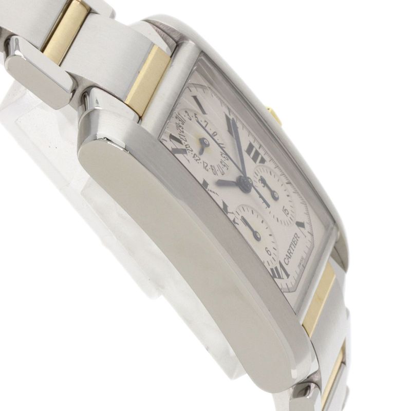 Cartier Tank Francaise Chrono Reflex Watch SS Yellow Gold