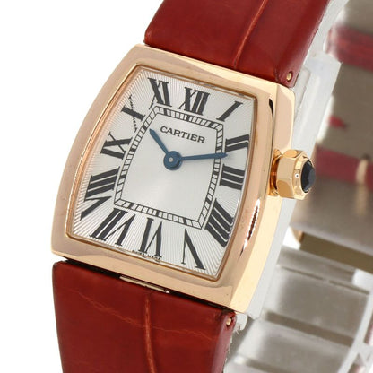 Cartier Ladonya SM Watch 18K Pink Gold Leather