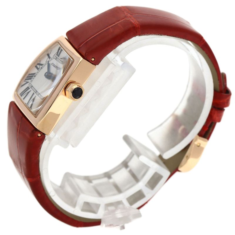 Cartier Ladonya SM Watch 18K Pink Gold Leather
