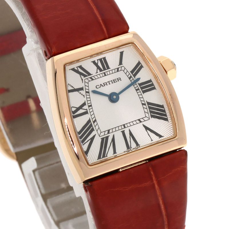 Cartier Ladonya SM Watch 18K Pink Gold Leather