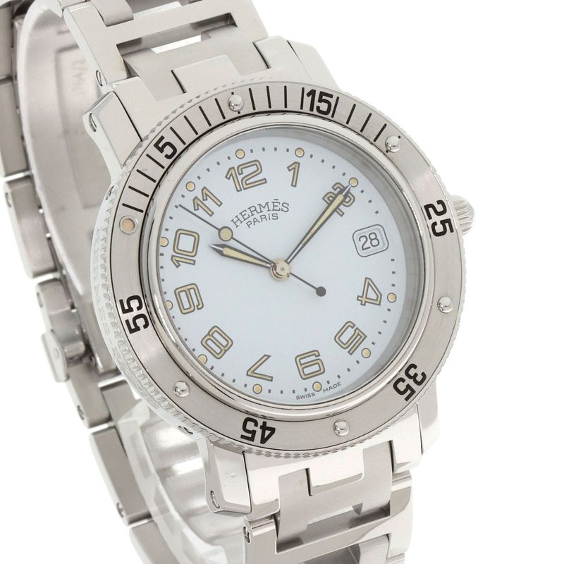 Hermes Clipper Diver Watch SS